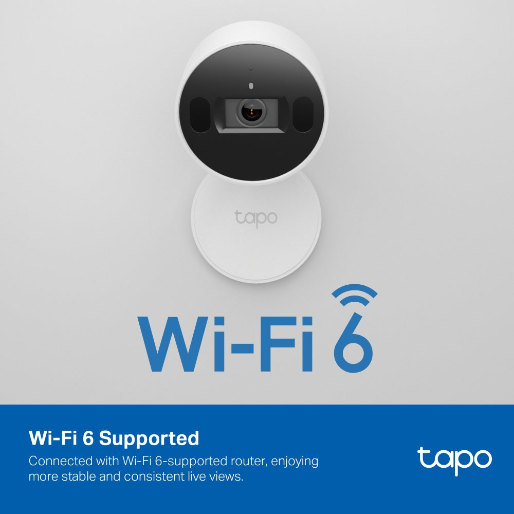 AI Home Security Wi-Fi 6 Camera, Magnetic Mount, Physical Privacy Shutter, Tapo C125