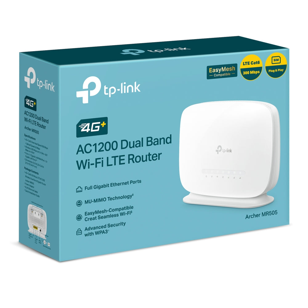 Archer MR505 4G+ Cat6 AC1200 Wireless Dual Band Gigabit Router