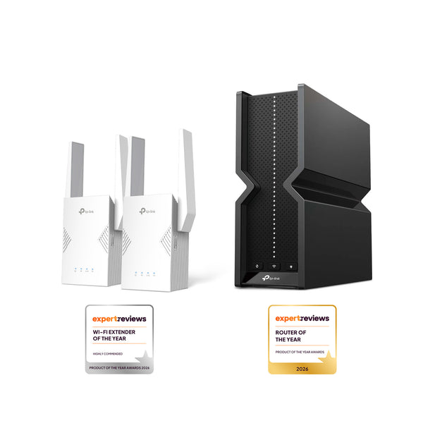 Archer Wi-Fi 7 BE550 Router + RE225BE Range Extender Twin Pack Bundle