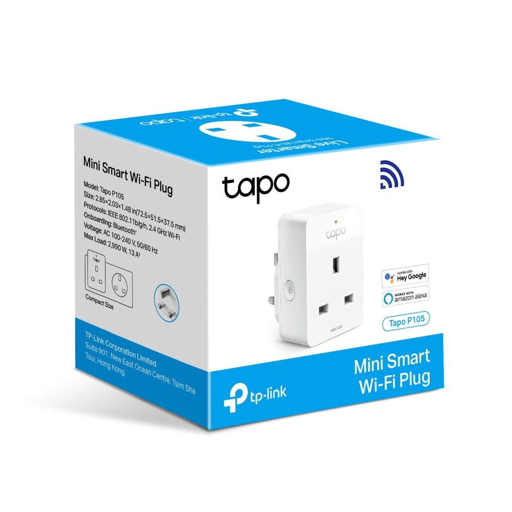 Slim Mini Smart Wi-Fi Plug, Tapo P105 2-Pack