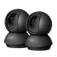 Tapo C211 Black Indoor 2K Wi-Fi Security Camera with Pan/Tilt/Zoom Twin Pack