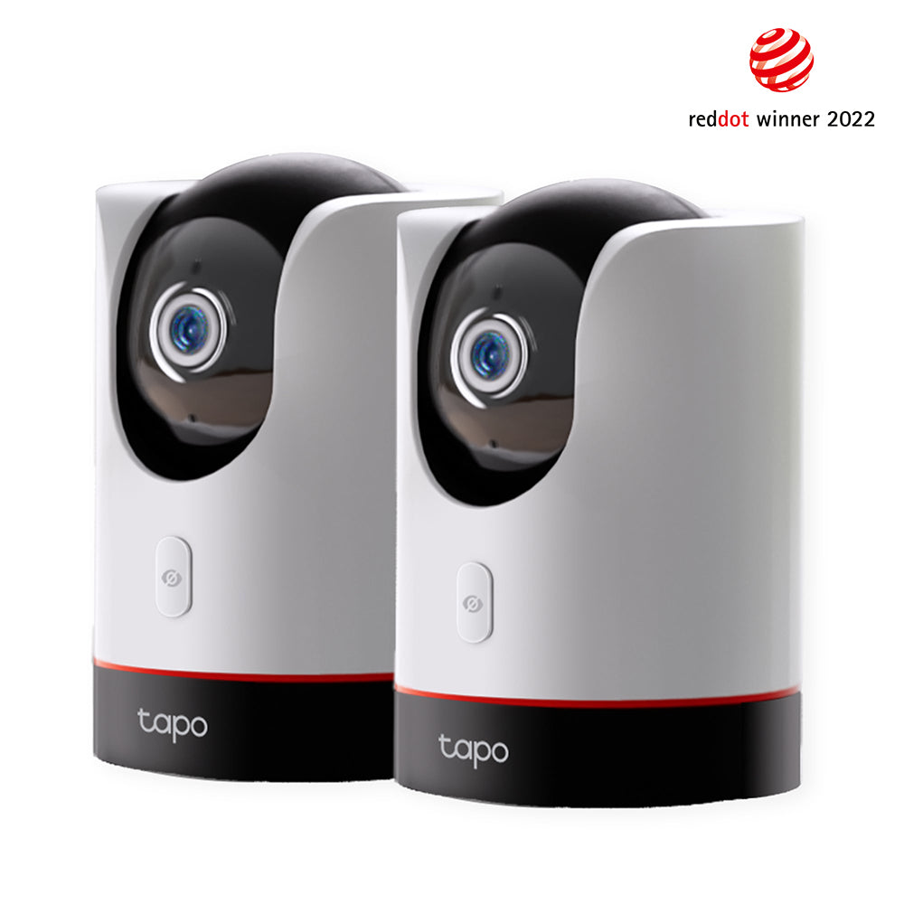 Tapo C225 Indoor 2K Wi-Fi Security Camera with Pan/Tilt/Zoom Twin Pack