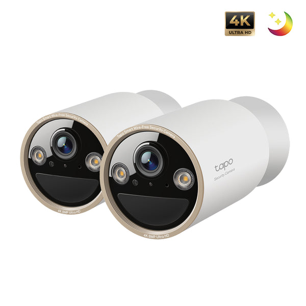 Tapo C460 Battery-Powered 4K Security Camera + Magnetic Base Twin Pack