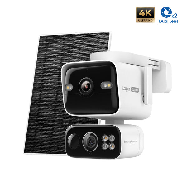 Tapo C675D KIT 4K Solar-Powered Dual-Lens Pan/Tilt Security Camera Kit