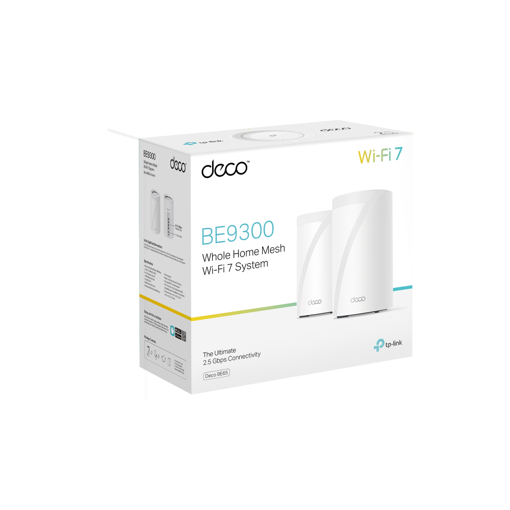 Deco BE65, BE9300 Whole Home Mesh WiFi 7 System