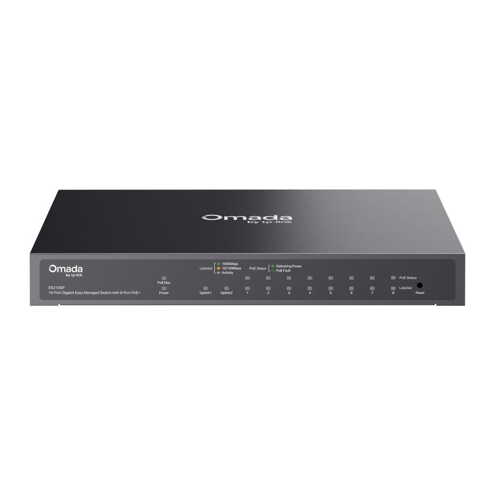 ES210GP Omada 10-Port Gigabit Easy Managed Switch with 8-Port PoE+