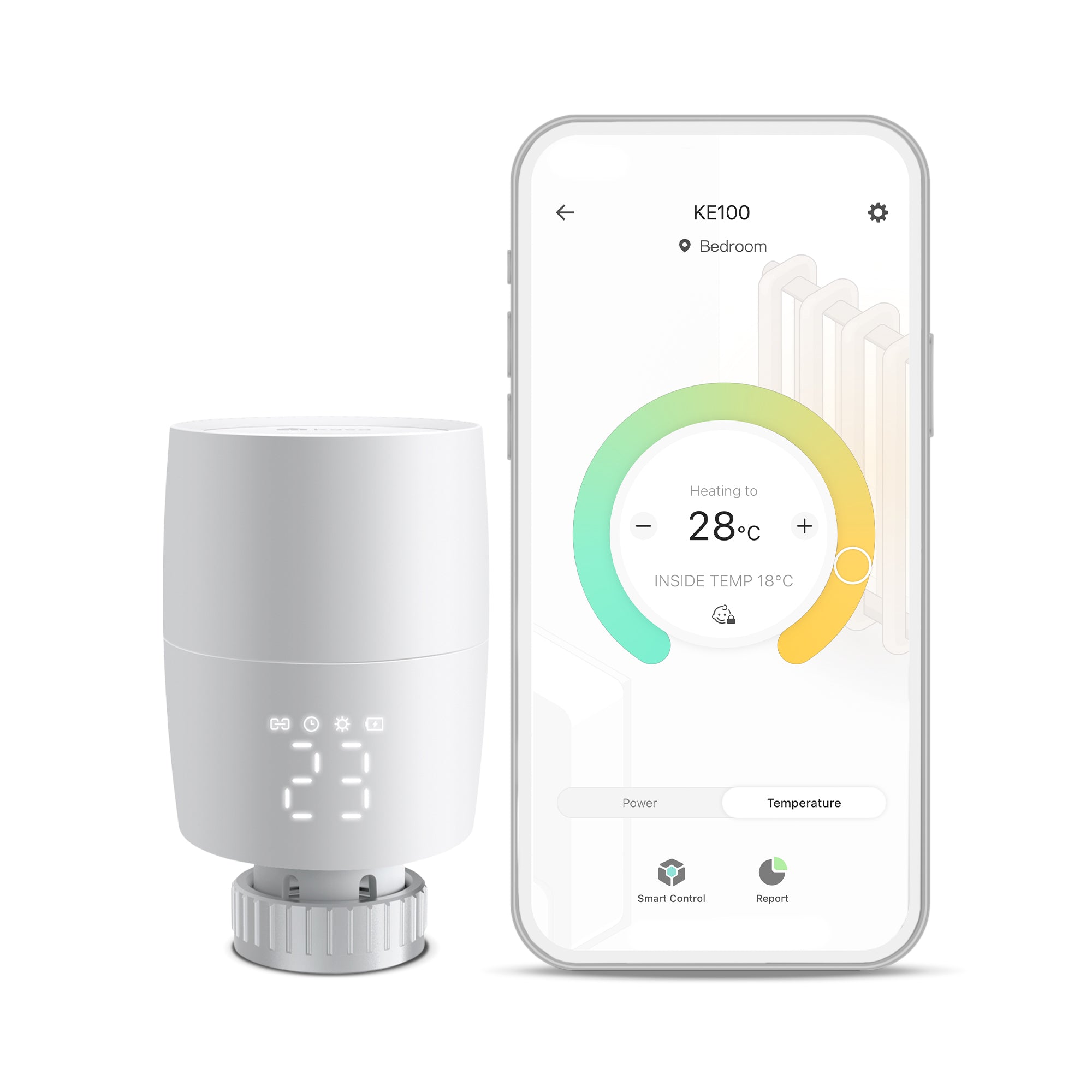 Kasa Smart Thermostatic Radiator Valve Add-on, Supports Kasa App, KE100