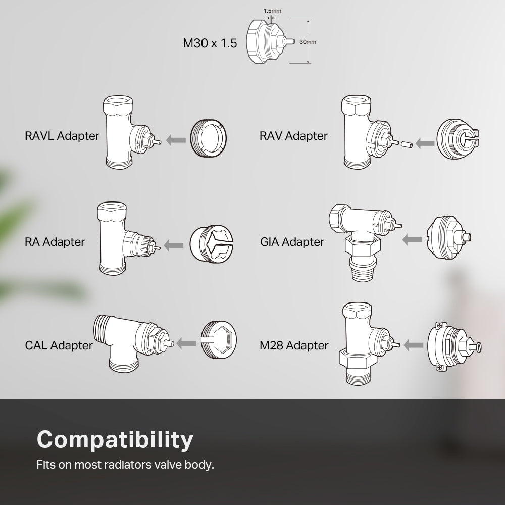 Kasa Smart Thermostatic Radiator Valve with Tapo Temperature LED Monitor
