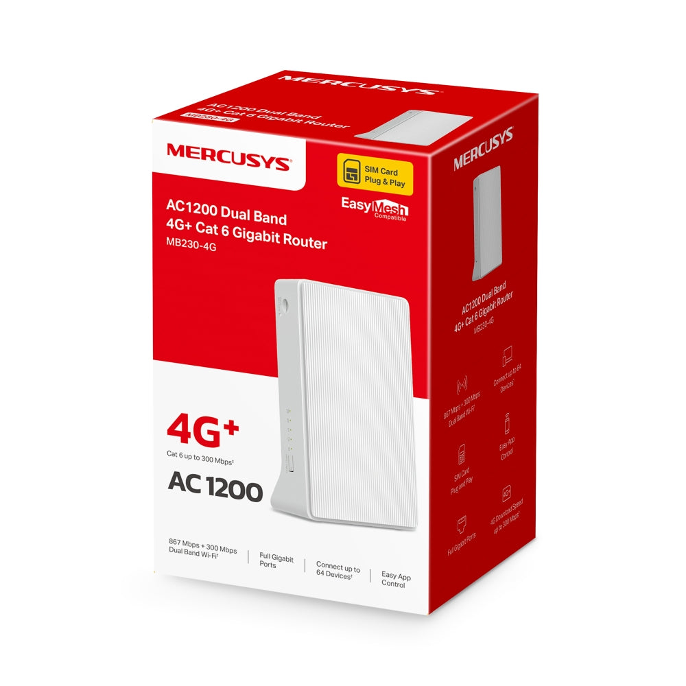 MB230-4G 4G+ Cat6 AC1200 Wireless Dual Band Gigabit Router