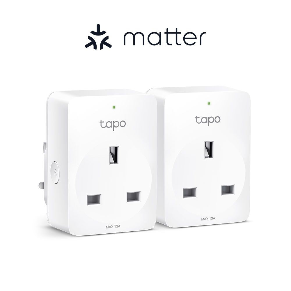 Tapo P110M Matter Compatible Mini Smart Wi-Fi Plug, Energy Monitoring, Twin pack(available in early March)
