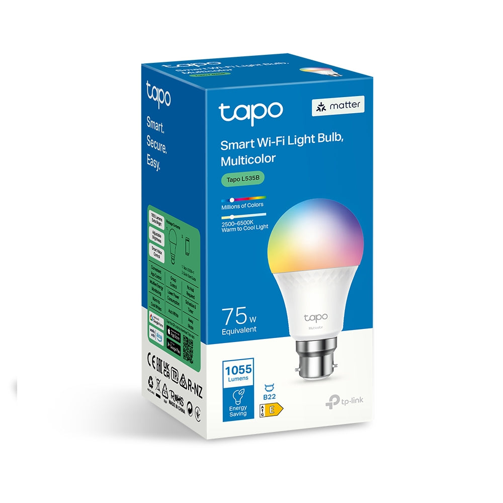 Matter Compatible B22 Bulb, Extra Bright, Tapo L535B