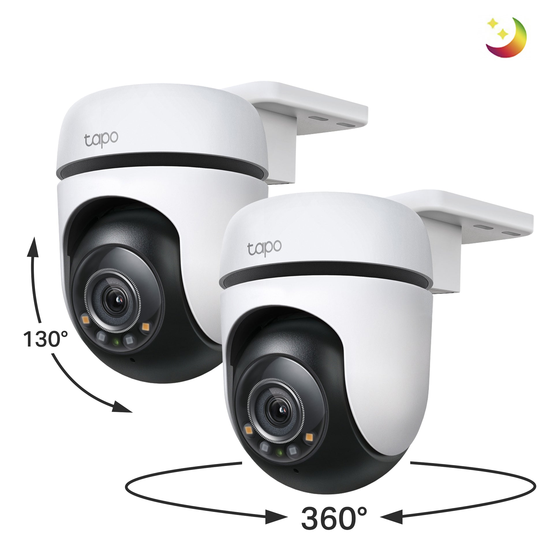 Tapo TC41 2K Outdoor Pan Tilt Zoom Security Camera Full Night Vision Twin