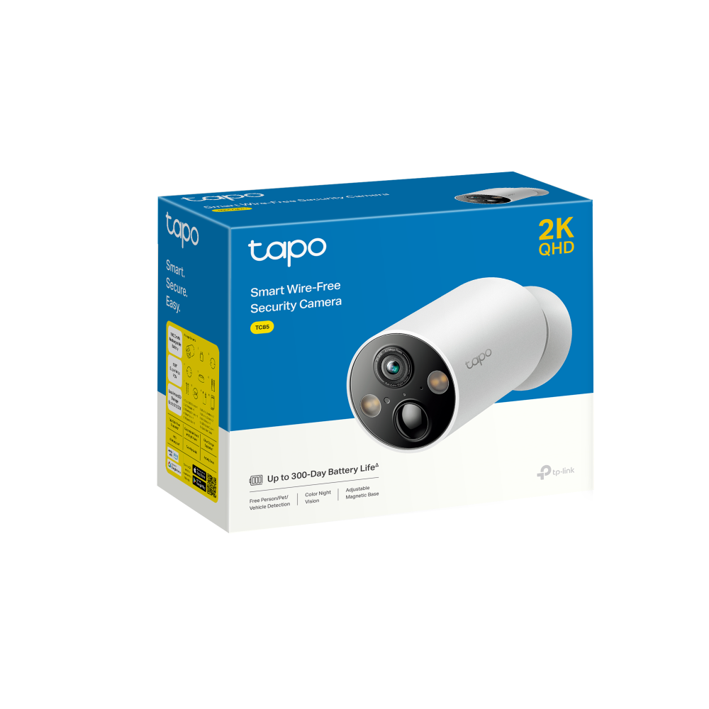 TC85 Twin Pack Indoor/Outdoor 2K Battery Security Camera with Magnetic Base