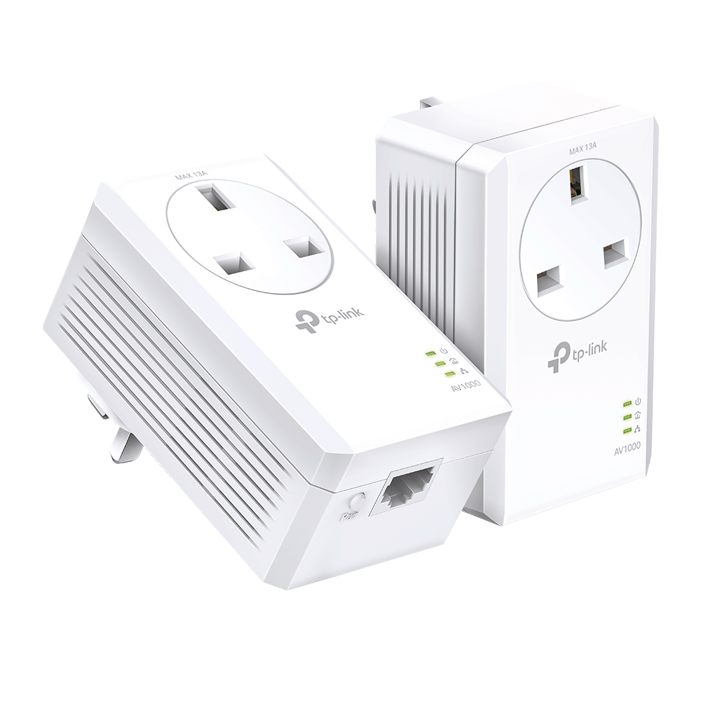 TL PA7017P KIT AV1000 Gigabit Passthrough Powerline Starter Kit