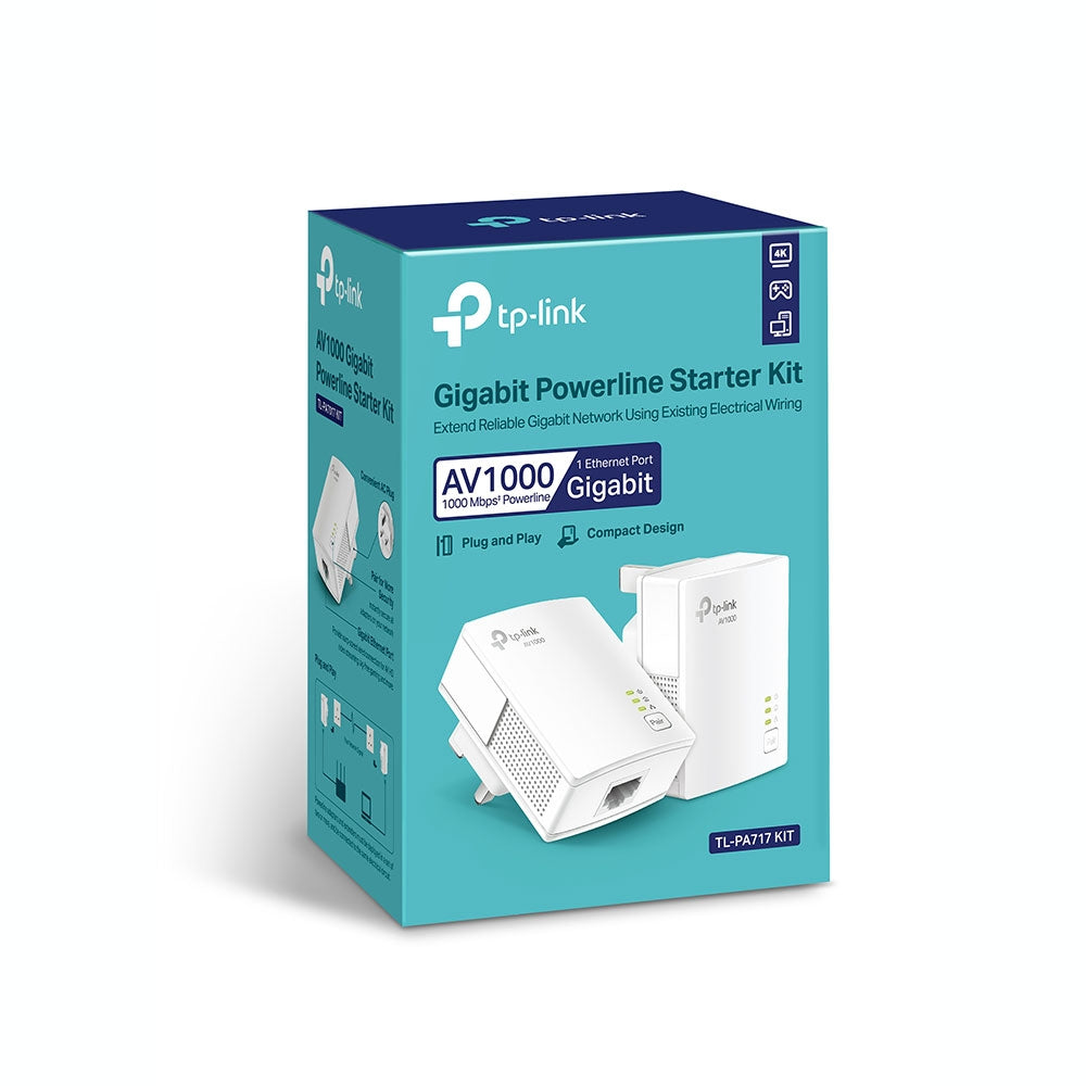 TL-PA717 KIT, AV1000 Gigabit Powerline Starter Kit