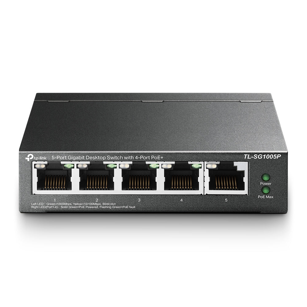 TL-SG1005P 5-Port Gigabit Desktop PoE Switch with 4-Port PoE+