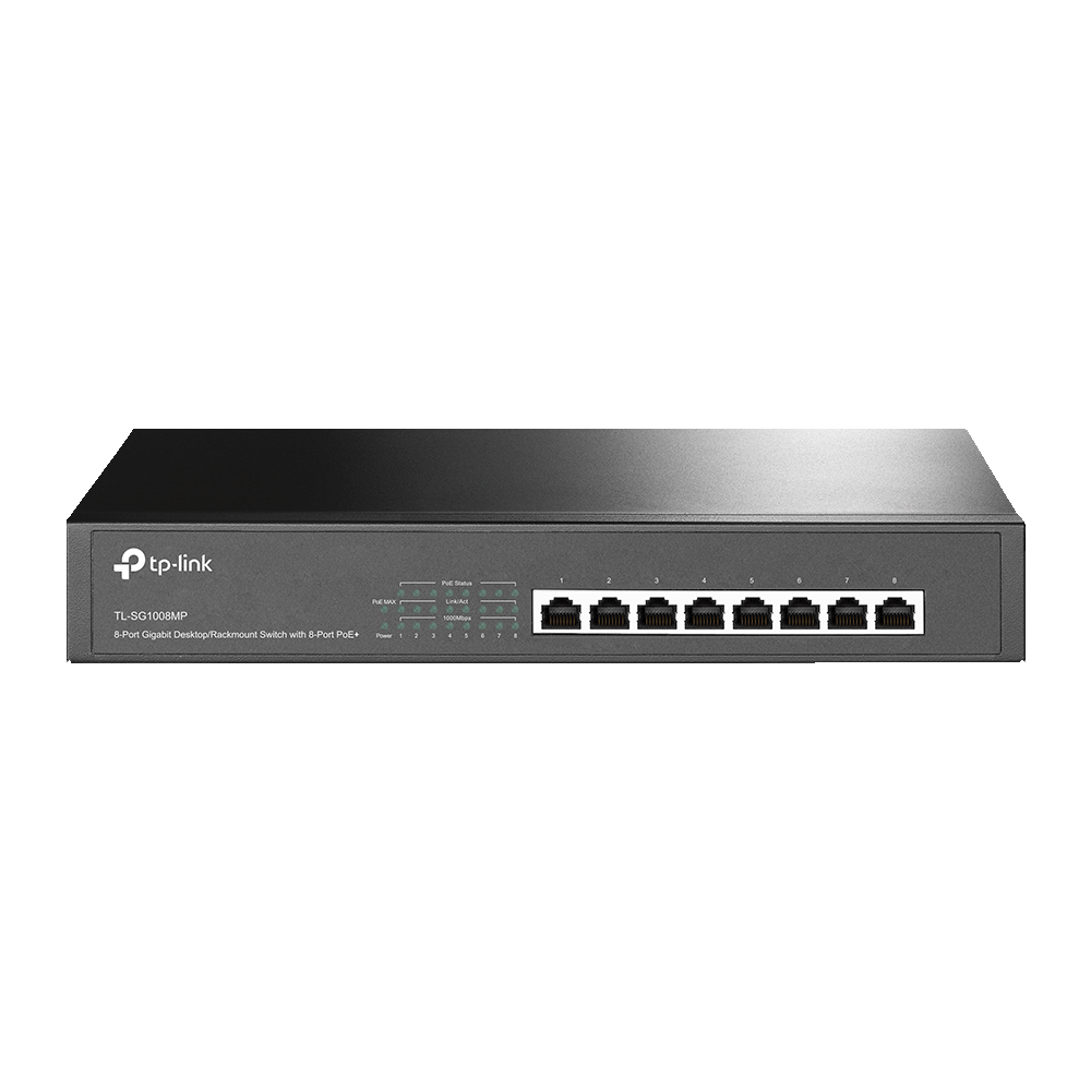 TL-SG1008MP 8-Port Gigabit Desktop/Rackmount Switch with 8-Port PoE+