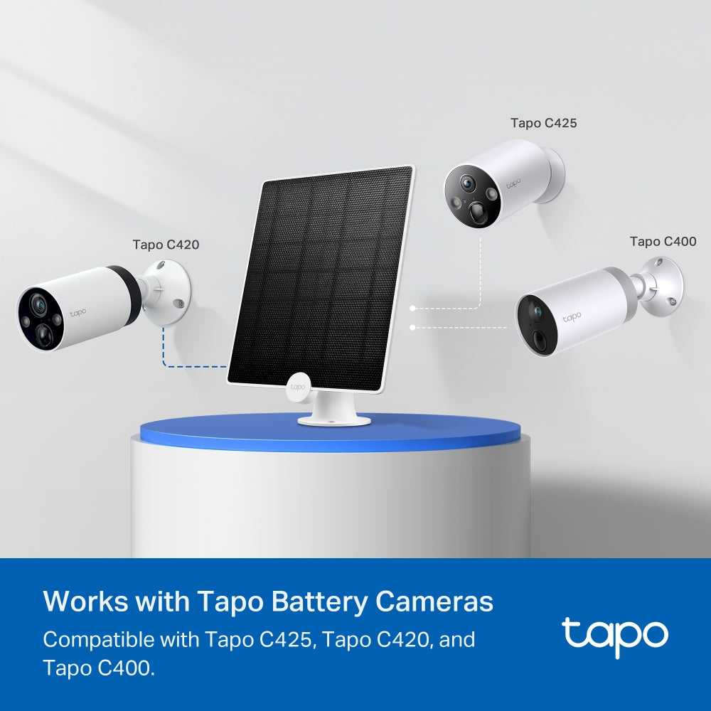 Solar Panel, Non-Stop Solar Power, Work with Battery-Powered Cam, Tapo A200