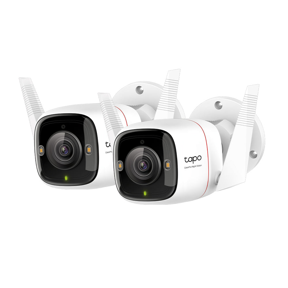 Tapo C325WB ColorPro Night Vision, Outdoor Security Camera 2K QHD, Twin Pack