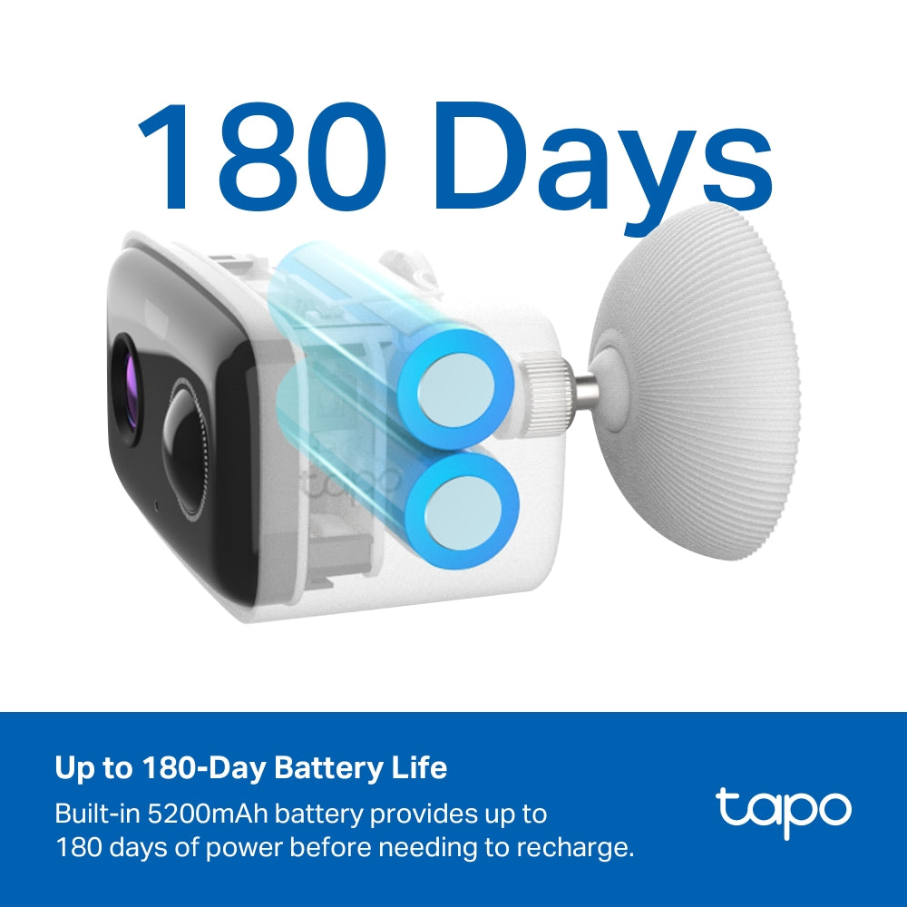 Tapo C400 Battery Outdoor Security Camera, 1080P, Colour Night Vision, Subscription Free