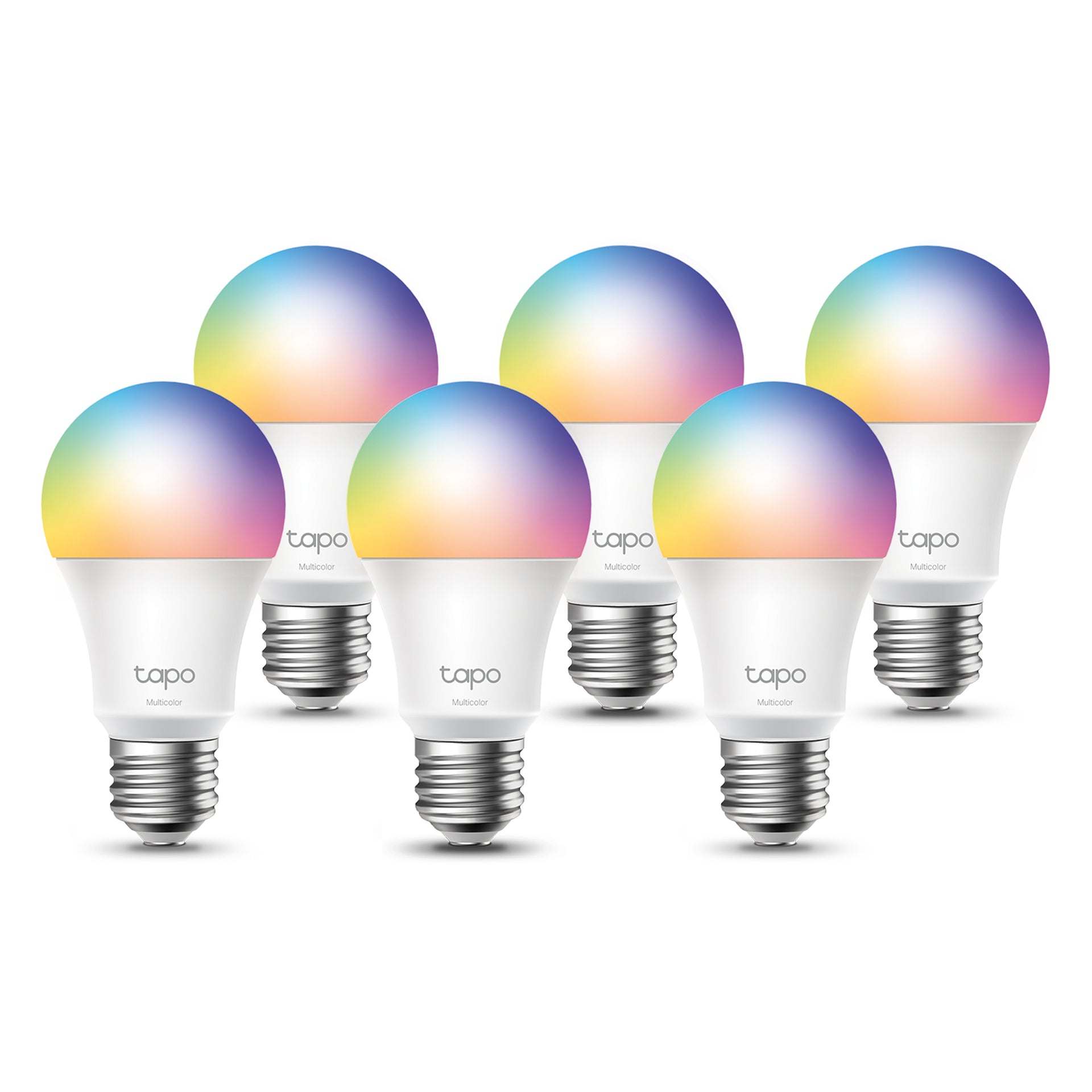 TP-Link UK Smart Bulb E27 Multicolour, Tapo L530E 6-Pack