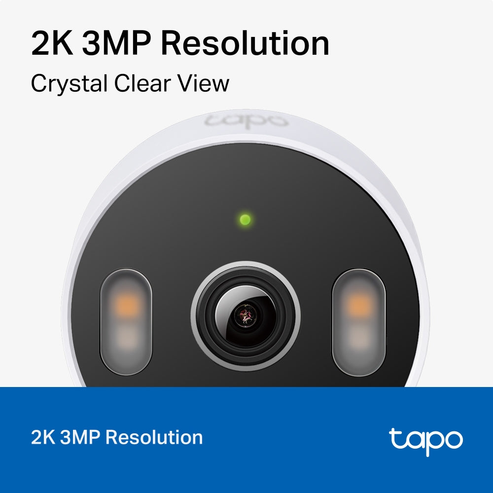 Indoor/Outdoor Wi-Fi Cam, 2K 3MP, Colour Night Vision, Magnetic base, Tapo C113