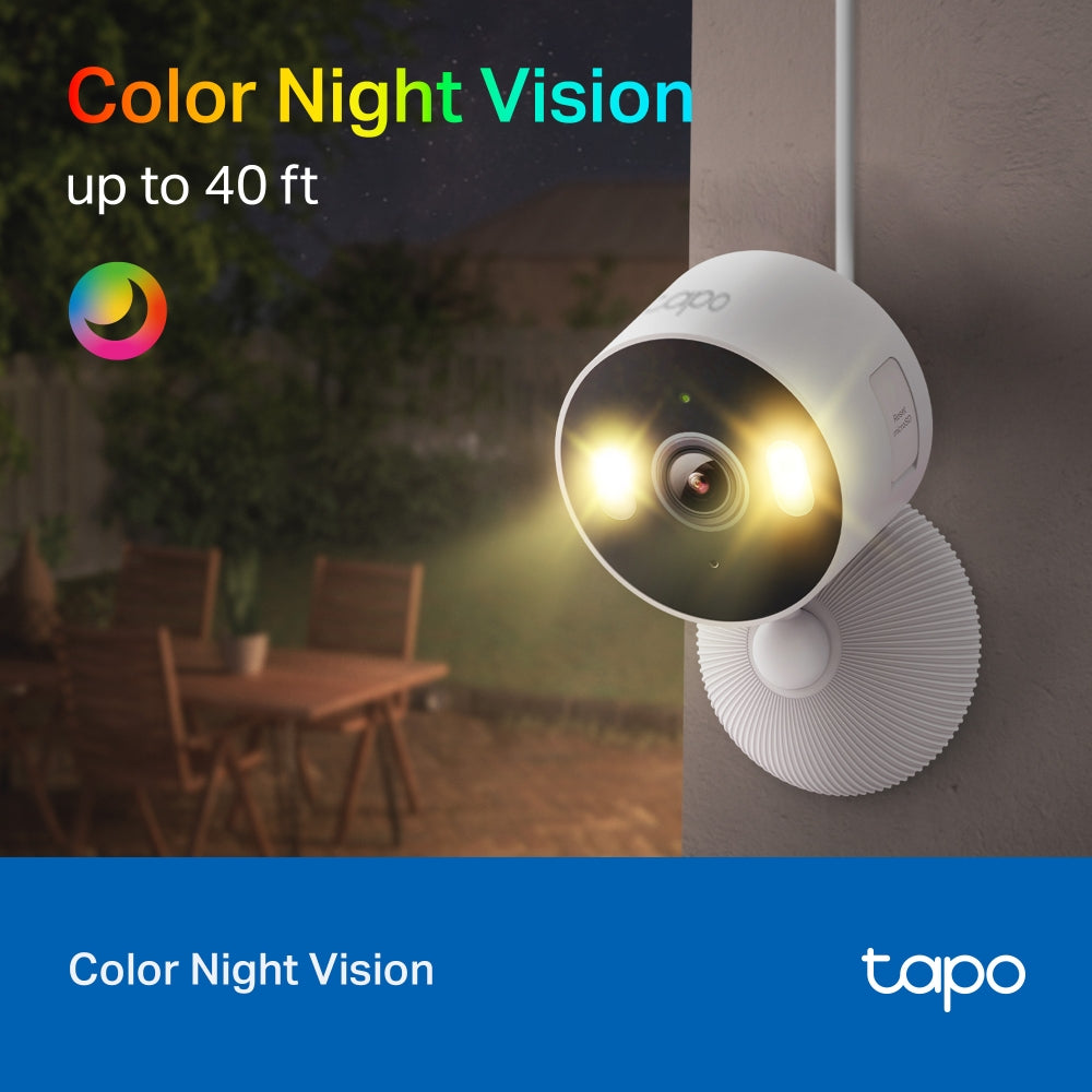 Indoor/Outdoor Wi-Fi Cam, 2K 3MP, Colour Night Vision, Magnetic base, Tapo C113