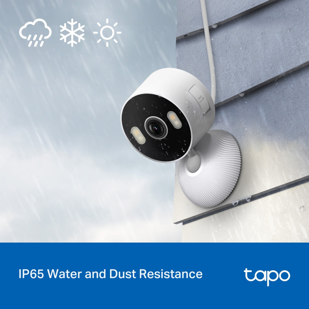 Indoor/Outdoor Wi-Fi Cam, 2K 3MP, Colour Night Vision, Magnetic base, Tapo C113