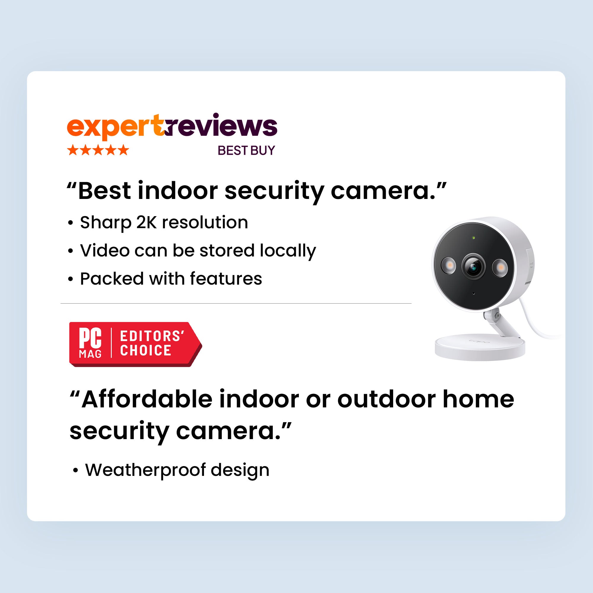 Tapo C120 Indoor/Outdoor 2K Wi-Fi Security Camera with Magnetic Base