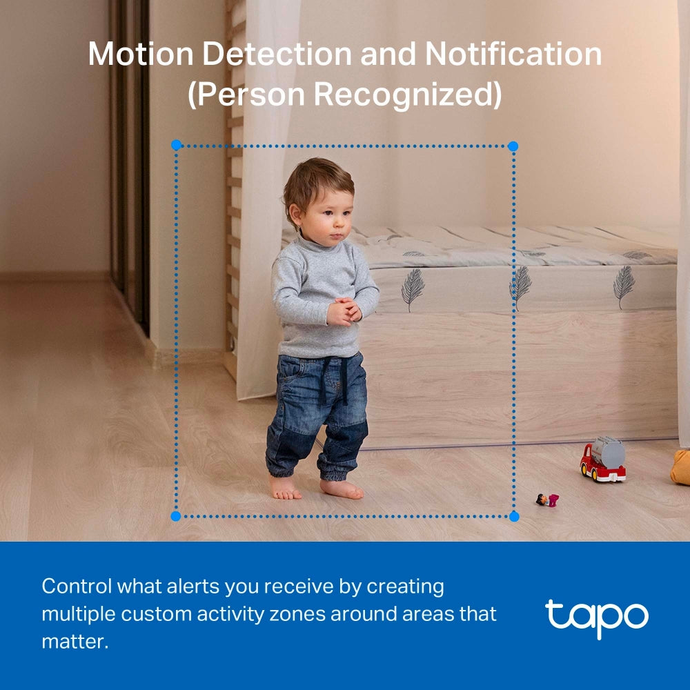 Tapo C201 Indoor 1080P Wi-Fi Security Camera with Pan/Tilt/Zoom, Black