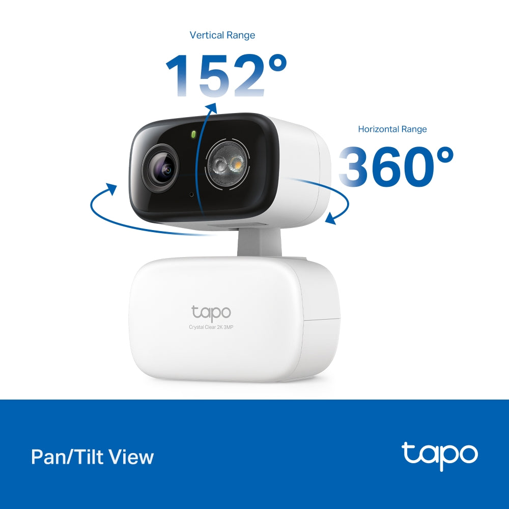 New Indoor/Outdoor Pan Tilt Wi-Fi Camera, 2K 3MP, Full-Colour Night Vision, Tapo C216