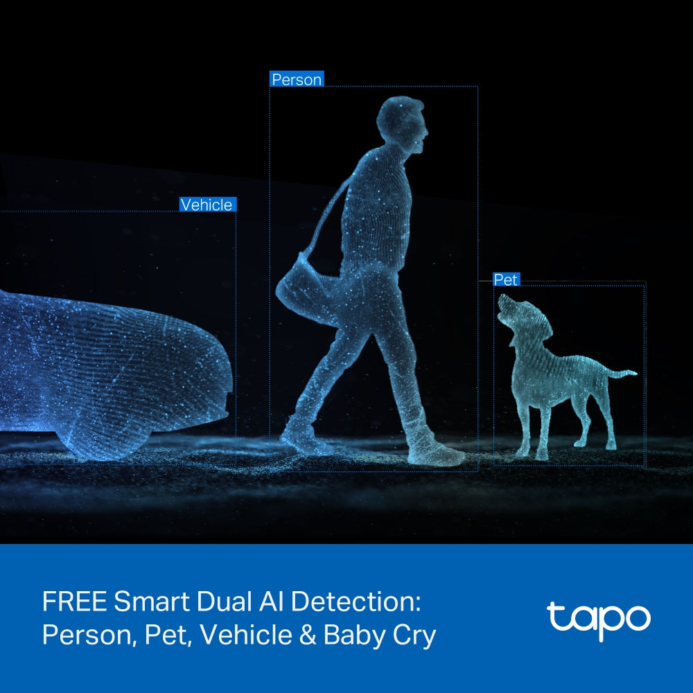 Tapo C245D Indoor Dual Lens Security Camera with Pan-Tilt-Zoom