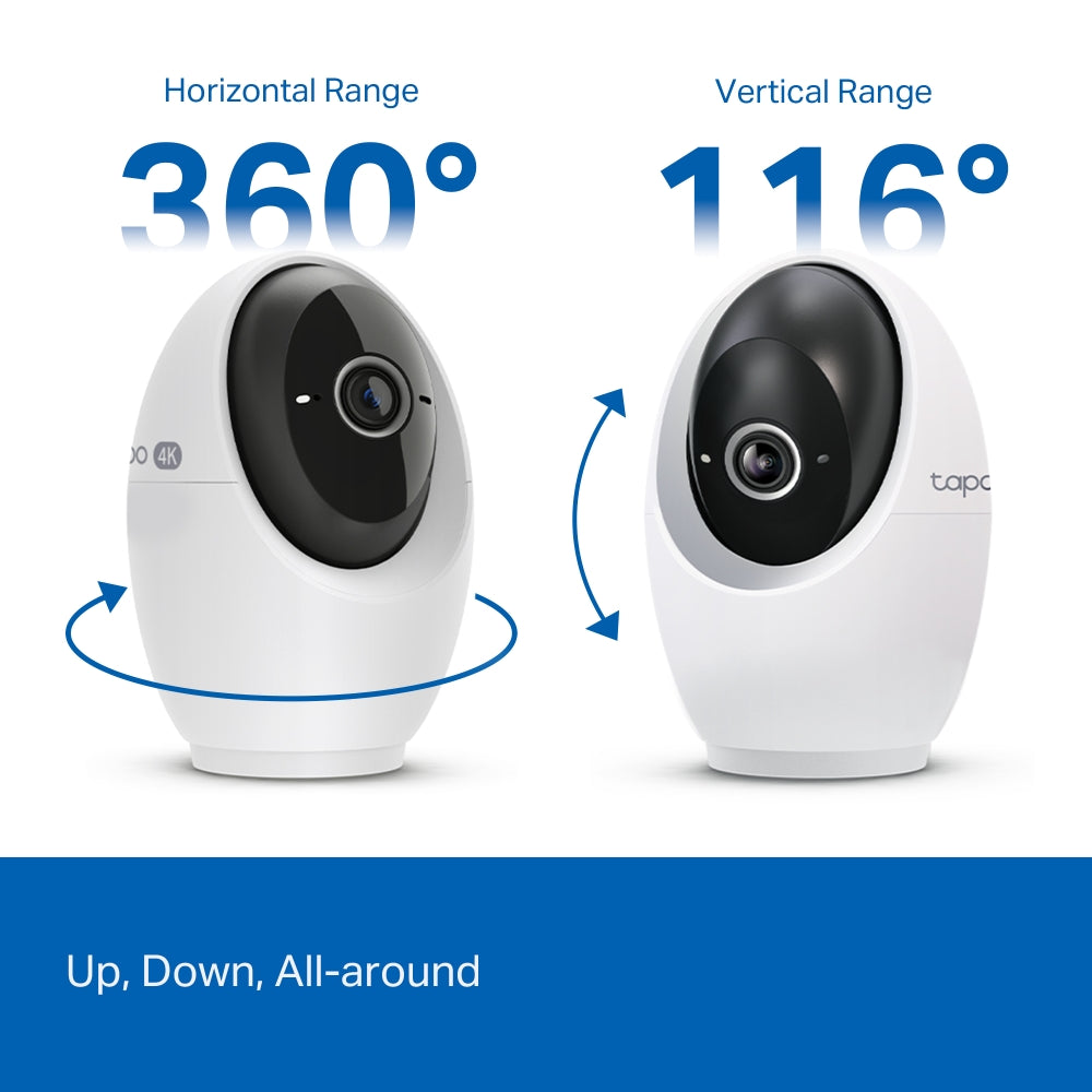 4K Clarity Indoor Pan Tilt Security Wi-Fi Cam, Enhanced Night Vision, Tapo C260