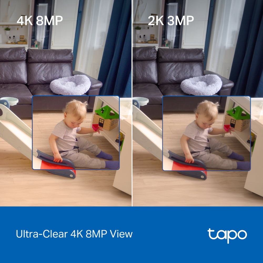 4K Clarity Indoor Pan Tilt Security Wi-Fi Cam, Enhanced Night Vision, Tapo C260