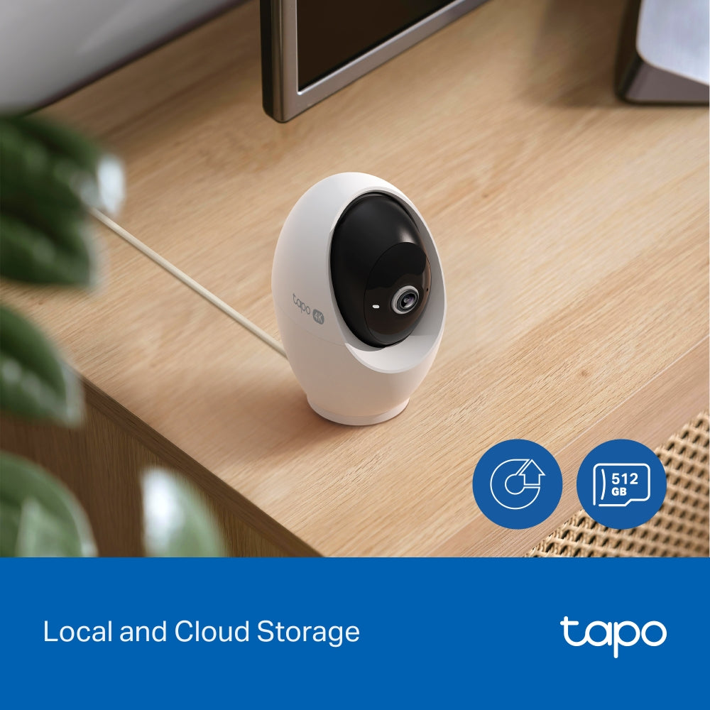 4K Clarity Indoor Pan Tilt Security Wi-Fi Cam, Enhanced Night Vision, Tapo C260