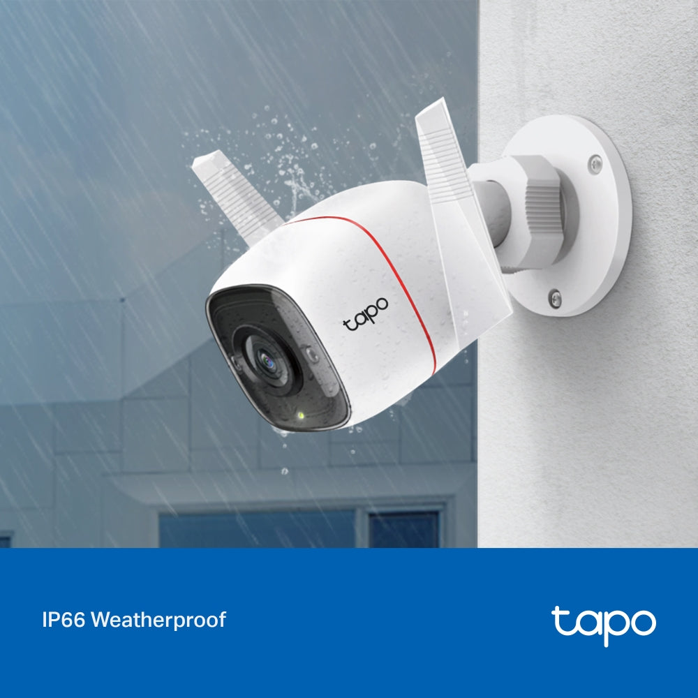 Tapo C310P2 Wired/Wireless 2K Outdoor Pan/Tilt/Zoom Security Camera