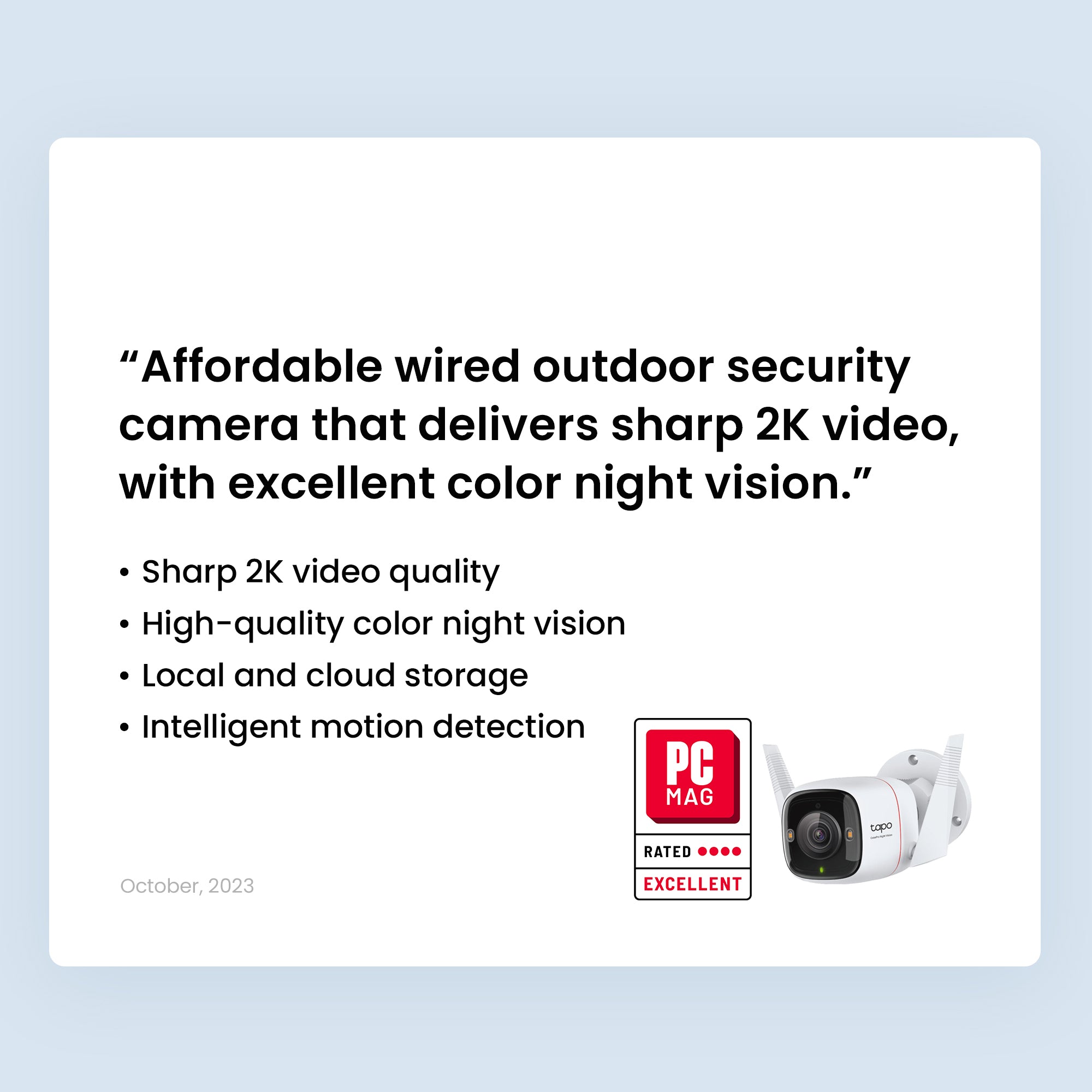 Tapo C325WB 2K Outdoor Security Camera with Colour-Pro Night Vision