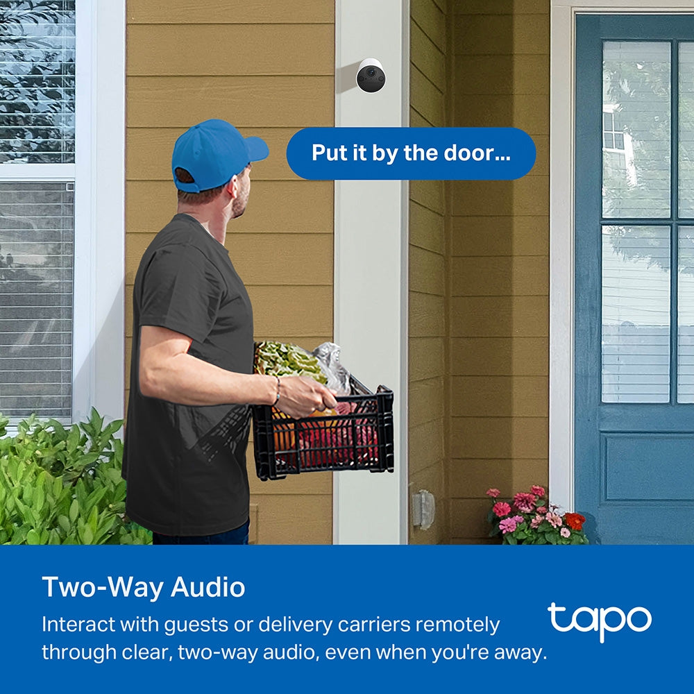 Tapo TC82 Twin Pack Indoor/Outdoor 2K Wireless Battery Security Camera