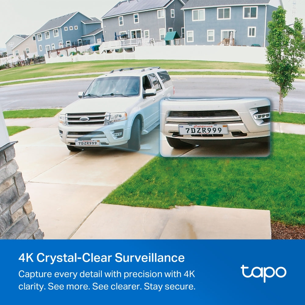 4K Clarity Solar-Powered Battery Security Camera Kit, Magnetic Cam Base, Tapo C460 KIT