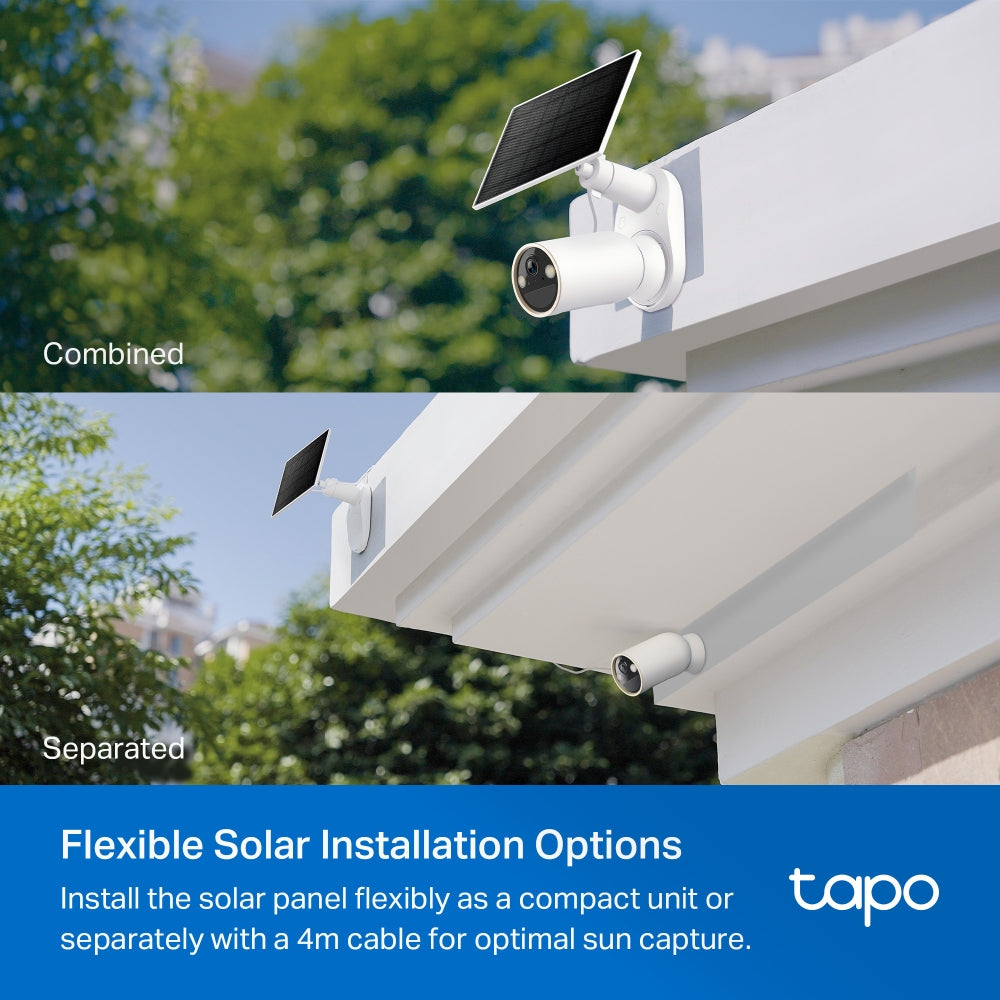 4K Clarity Solar-Powered Battery Security Camera Kit, Magnetic Cam Base, Tapo C460 KIT