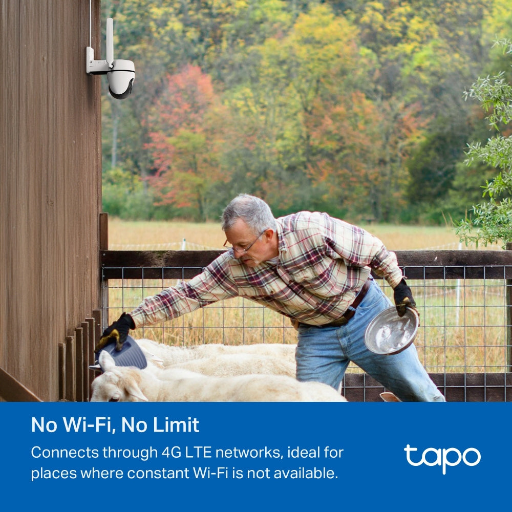 4G LTE/PoE Outdoor Pan Tilt Cam, 1080P, Tapo C501GW