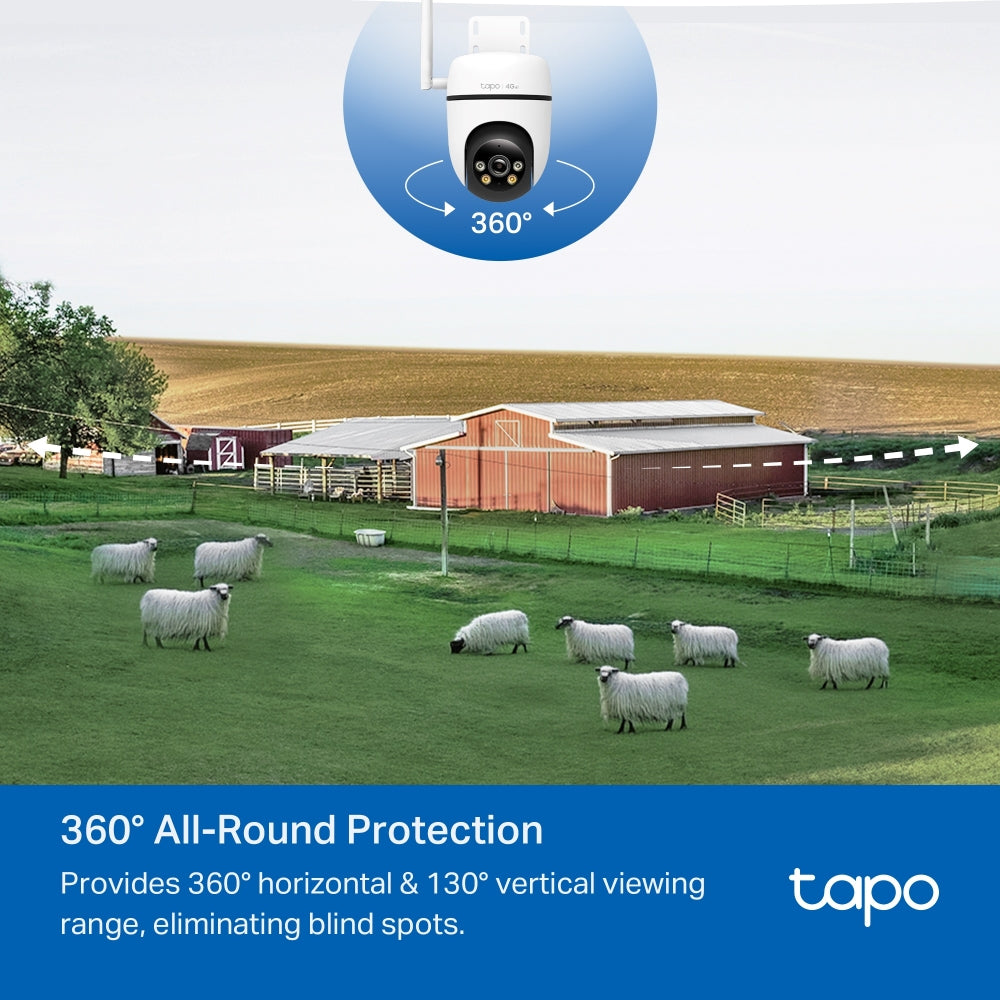4G LTE/PoE Outdoor Pan Tilt Cam, 1080P, Tapo C501GW