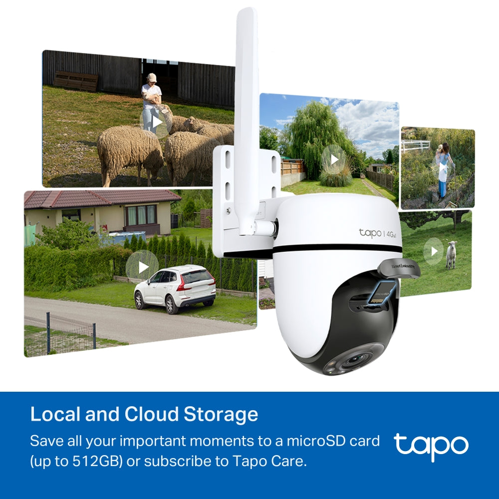 4G LTE/PoE Outdoor Pan Tilt Cam, 1080P, Tapo C501GW