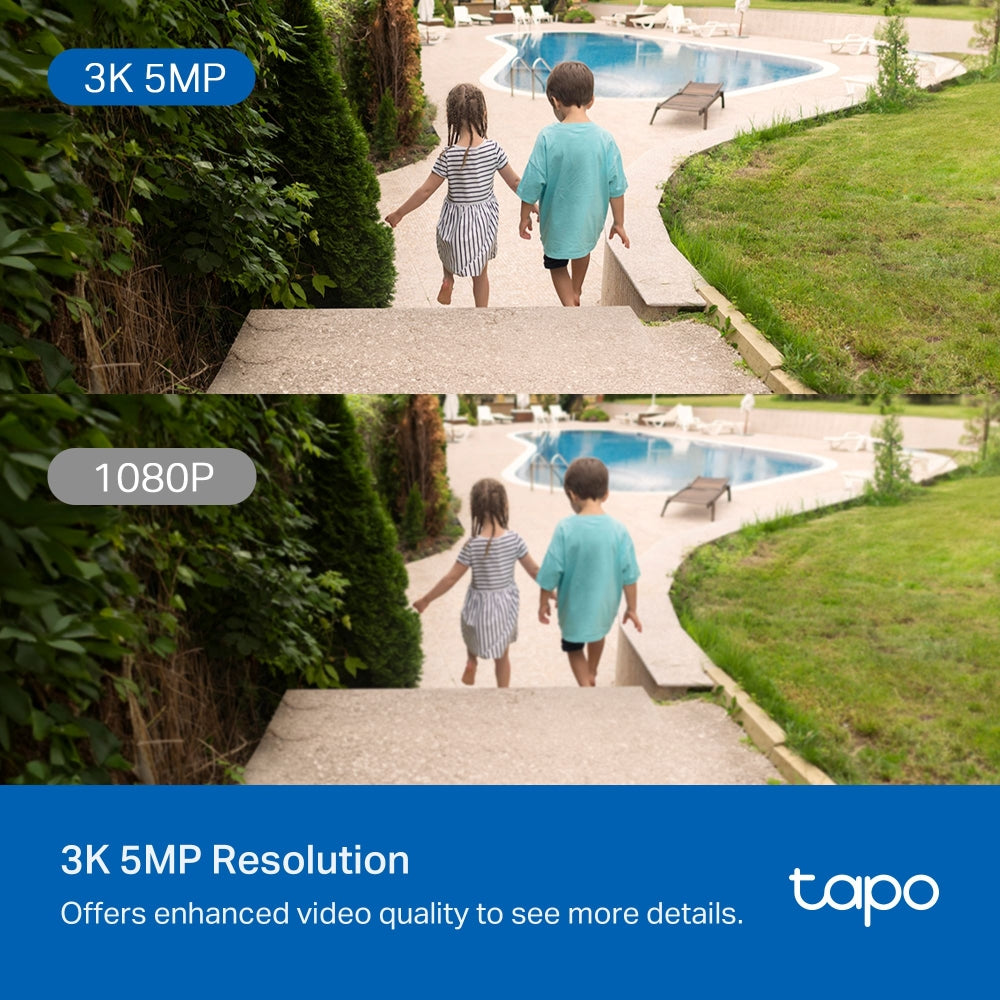 3K Clarity Outdoor Pan Tilt Security Wi-Fi Cam, Colour Night Vision, Tapo C530WS