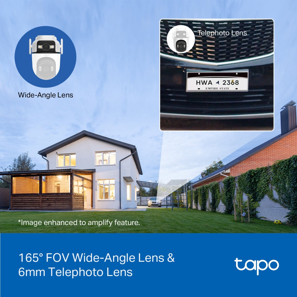 Tapo C545D 2K Outdoor Dual Lens Pan/Tilt Security Camera