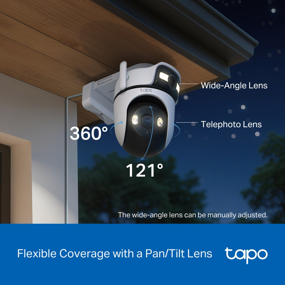 Tapo C545D 2K Outdoor Dual Lens Pan/Tilt Security Camera