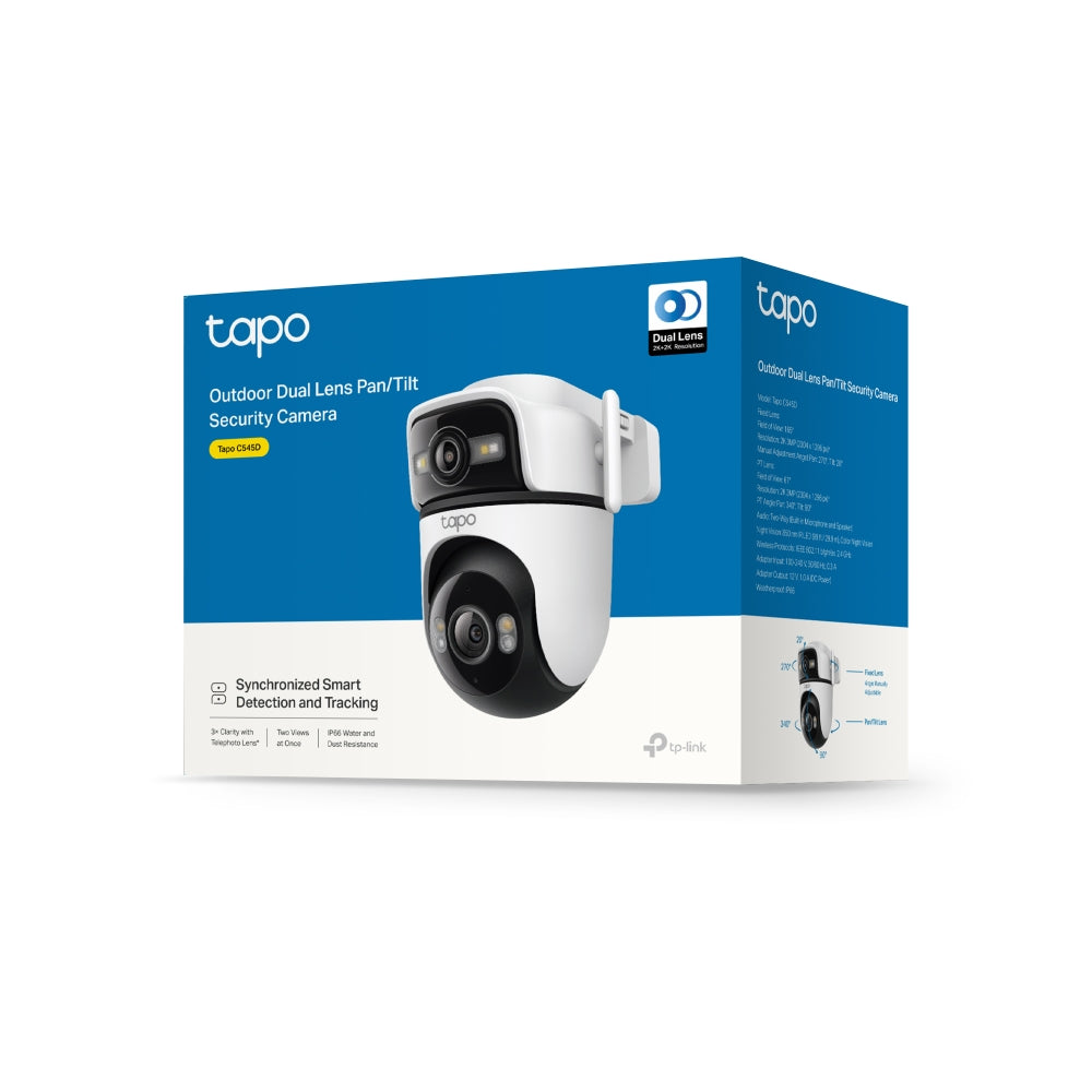 Tapo C545D 2K Outdoor Dual Lens Pan/Tilt Security Camera