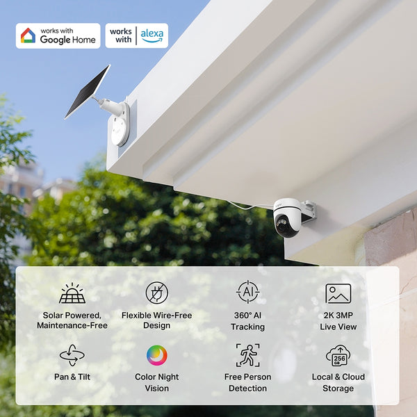 Tapo TC90 KIT Twin Pack, Solar-Powered Security Camera with Pan-Tilt-Zoom