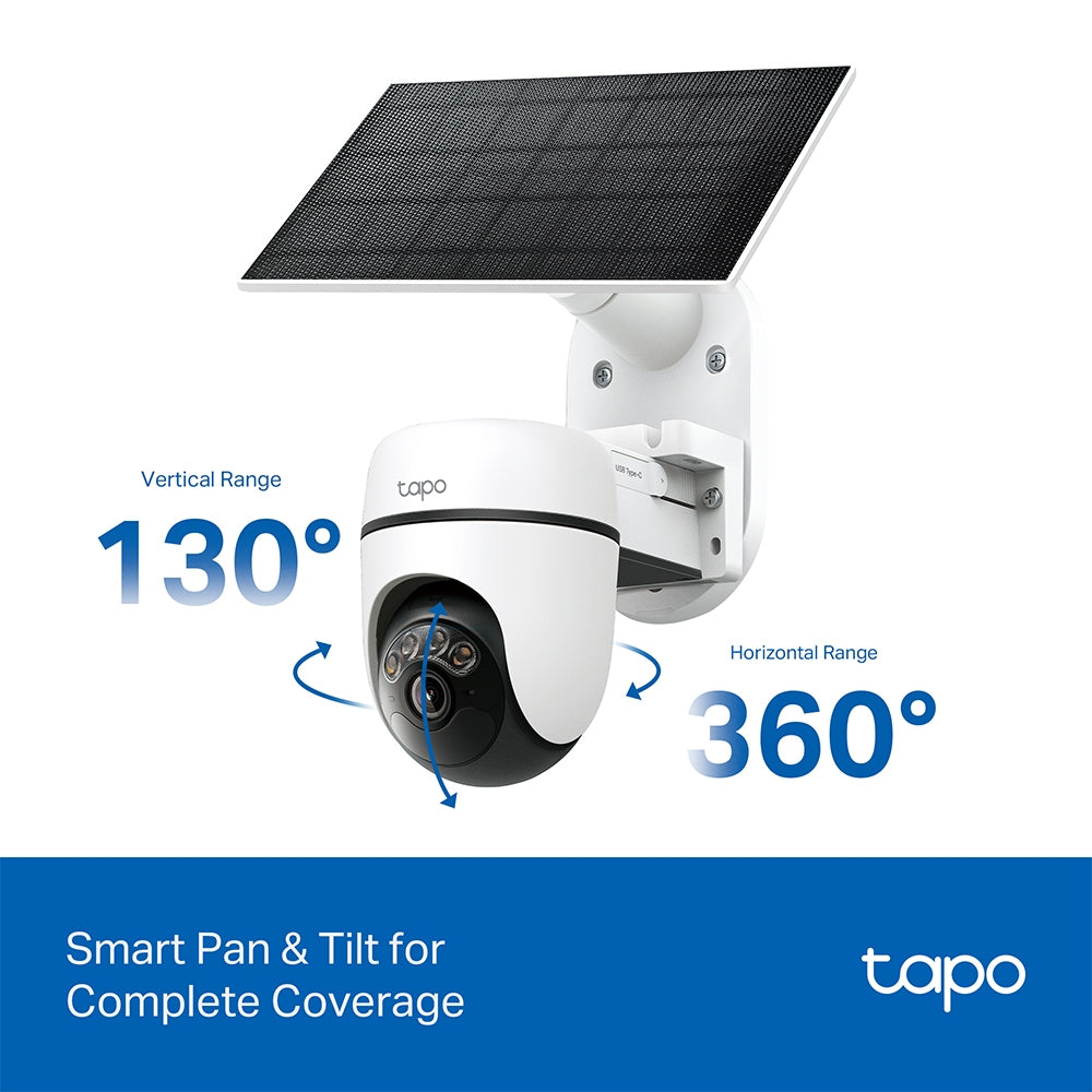 Tapo TC90 KIT Solar-Powered Security Camera with Pan-Tilt-Zoom