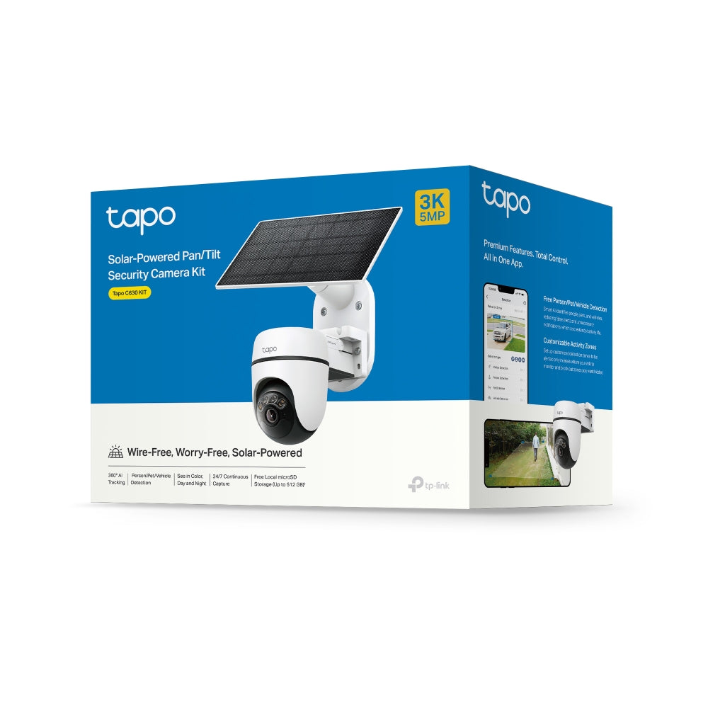 Tapo C630 KIT Twin Pack 3K Solar-Powered Pan/Tilt Security Camera Kit